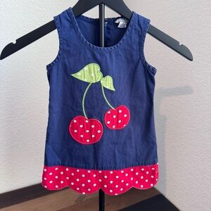 Hartstrings Cherry Shift Dress/ 2T